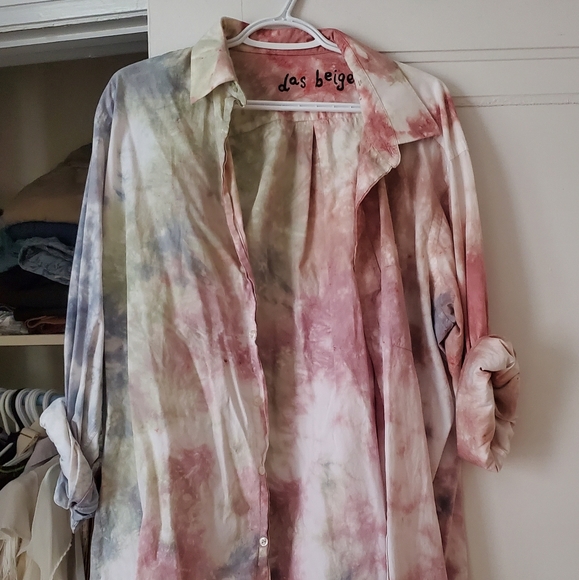 Local Tie Dye Oversized Button Up Shirt - Picture 1 of 3